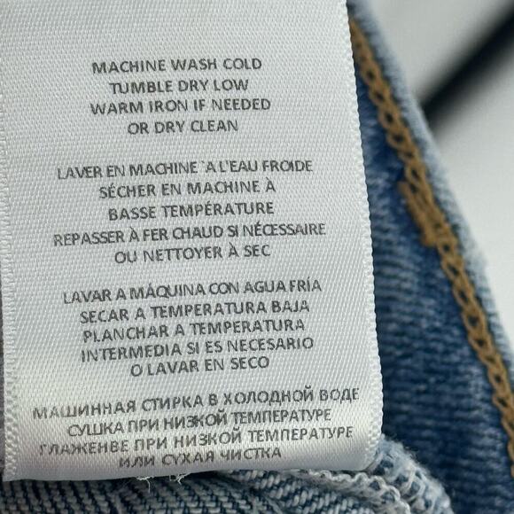 RE/Done Comfort Stretch High Rise 70s Stove Pipe Jean Straight Blue Size 25 NWT - Picture 5 of 11